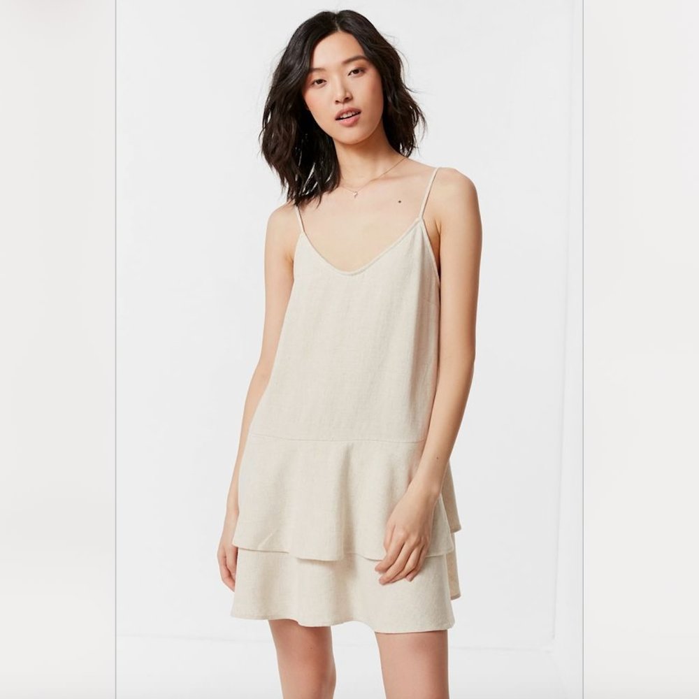 Urban Outfitters Linen Drop Waist Sundress